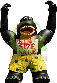 inflatable gorilla cartoon